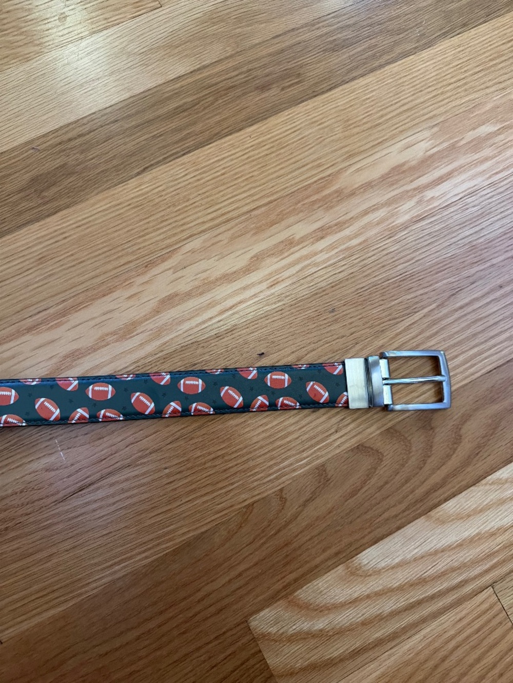 Johnston & Murphy boys leather football reversible belt